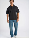 Lindbergh Oversized Polo Sweat S/S - Black - XL