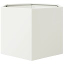 Plantekasse hvit sekskantet 69x60x45 cm stål