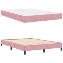  Kontinentalseng med madrass Rosa 140 x 210 cm Fløyel