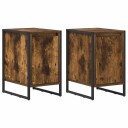  Nattbord 2 pcs Røyk Eik 39,5 x 30 x 50 cm Konstruert tre