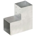 Stolpesko 4 stk L form galvanisert metall 101x101 mm