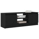  TV benk svart eik 102x30x36 cm konstruert tre
