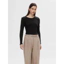 Selected Femme Dame Strikkevarer Svart M