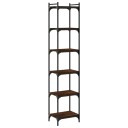  Bokhylle 6 etasjer brun eik 40x30x188 cm konstruert tre 8721012194281
