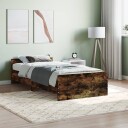 vidaXL Sengeramme røkt eik 100x200 cm konstruert tre 8721012154223