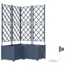 Hagekasser med vanning system 3 stk Grå