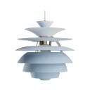Louis Poulsen PH Snowball Pendel Dusty Blue/High Lustre Chrome Plated