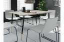 Oktoos Spisebord 120 cm - Grå/Hvit/Svart/Guld