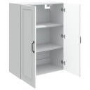 vidaXL Vegghengt skap Hvit 66 x 34,5 x 90 cm Konstruert tre