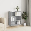 vidaXL Bokhylle betonggr? 69,5x32,5x90 cm konstruert tre