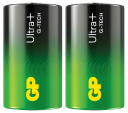 GP Ultra Plus Alkaline D-batterier 2-pak