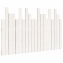 vidaXL Veggmontert sengegavl hvit 127,5x3x80 cm heltre furu