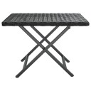 vidaXL Sammenleggbart bord svart 45x35x32 cm polyrotting