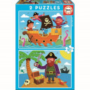Educa Puslespill 2x20 Brikker Pirater