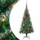  Kunstig Forhåndsopplyst Juletre grønn 150 cm PVC og metall