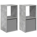  Nattbord 2 pcs Betonggrå 35 x 32 x 68,5 cm Konstruert tre
