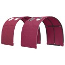Vidaxl Seng Tunnell 2 Stk. Rød Polyester
