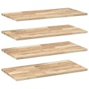  Flytende hyller 4 stk 60x40x2 cm ubehandlet heltre akasie