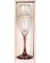 Party Queen - Champagneglass med Rosa Stett i Gaveeske