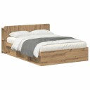  Sengeramme med oppbevaring Artisan eik 140 x 190 cm