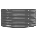 vidaXL Plantekasse pulverlakkert stål 620x80x36 cm antrasitt