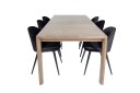 Venture Design Slider & Velvet spisegruppe Natur/svart 6 st stoler bord 170 x 95 cm