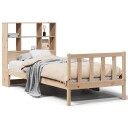  Seng med bokhylle uten madrass 90x190 cm heltre furu