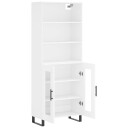 vidaXL Highboard hvit 69,5x34x180 cm konstruert tre 8720845927080