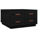 vidaXL Salongbord svart 80x80x45 cm heltre furu