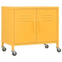 vidaXL Oppbevaringsskap sennepsgul 60x35x56 cm stål