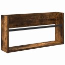 vidaXL Magasinreol med hylle Røkt eik 60 x 12 x 30 cm Konstruert tre