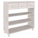 vidaXL Salongbord HAMAR hvit 90x35x90 cm heltre furu