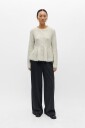 Object Saggia Peplum Knitted Cardigan Hvit XS