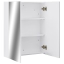 vidaXL Speilskap til baderom hvit 60x15x75 cm MDF