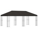vidaXL Hage Gazebo 6 x 3 m Antrasitt Polyester og stål 190 gsm