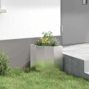 vidaXL Hjørne Plante sølv 30 x 30 x 35 cm Rustfritt stål