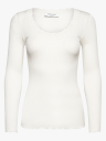 Rosemunde Babette Silk T Shirt W/ Lace Beige L