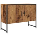 vidaXL Baderomsvaskskap gammelt tre 80x33x60 cm konstruert tre