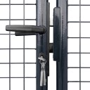 vidaXL Hageport netting galvanisert stål 289x75 cm grå