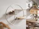 Elyran vegghylle 44 cm - hvit, brun