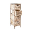 Kommode HOME4YOU Mihkli med 4 oppbevaringsenheter 26x32x81 cm natur   naturlig