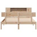  Seng med bokhylle uten madrass 140x190 cm heltre furu 3321770