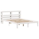  Sengeramme med hodegavl hvit 140x200 cm heltre furu 3306048
