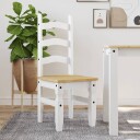 Spisestoler 2 stk Corona hvit 42x47x107 cm heltre furu