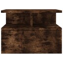 vidaXL Flytende nattbord røkt eik 40x31x27 cm konstruert tre