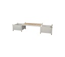 Cane-line Sticks benk Teak/sand Inkl. 2 plantekasser Natur