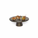 DUTCHDELUXES Serveringsfat m/stett Ø32xH9cm, Keramikk Platinum M