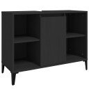 vidaXL Servantskap svart 80x33x60 cm konstruert tre