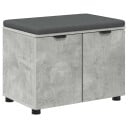 vidaXL Gangbenk BetongGrå 60 x 38 x 46 cm Konstruert treverk og stoff