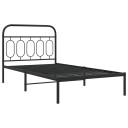  Sengeramme i metall med hodegavl svart 100x190 cm 8721102645815